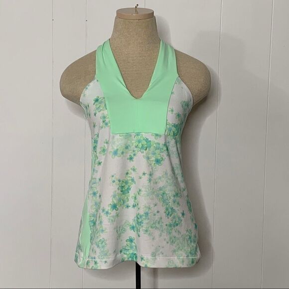 Lululemon Tank Top Open Soul Frangipani Mint Green Size 6 Workout Yoga Gym - Picture 2 of 8